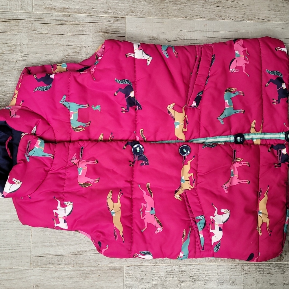 Joules Magenta Horse Vest